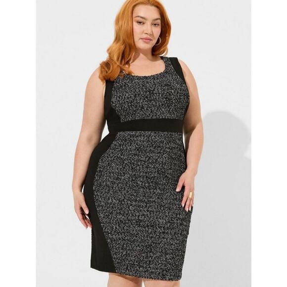 Torrid knee length contoured panel dress knit sleeveless stretch career plus 5X - Picture 1 of 9